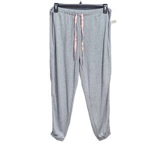Jenni Pajama Loungewear Sleep Pants Thermal Knit Large Gray